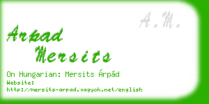 arpad mersits business card